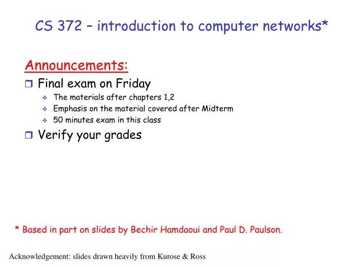 cs 372 introduction to computer networks