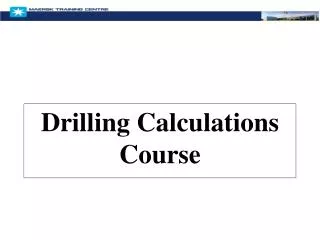 Drilling Calculations Course