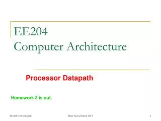 EE204 Computer Architecture