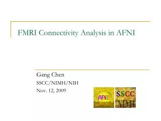 FMRI Connectivity Analysis in AFNI