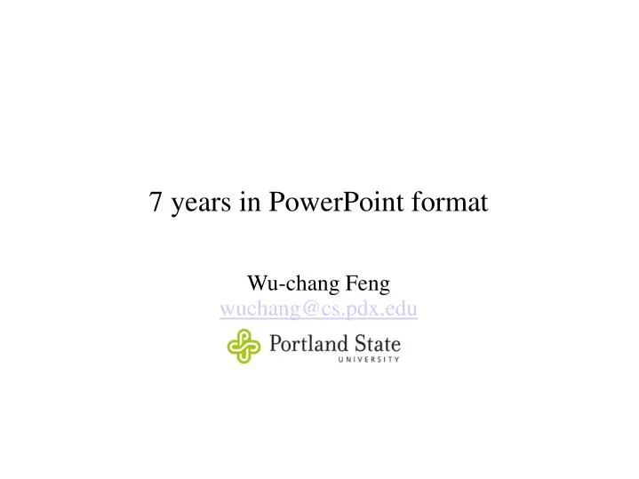 7 years in powerpoint format