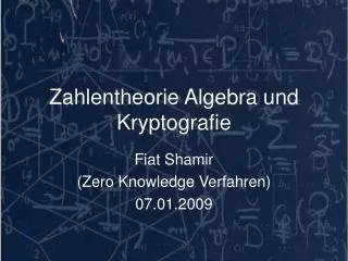 Zahlentheorie Algebra und Kryptografie
