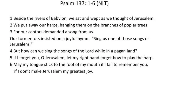 psalm 137 1 6 nlt