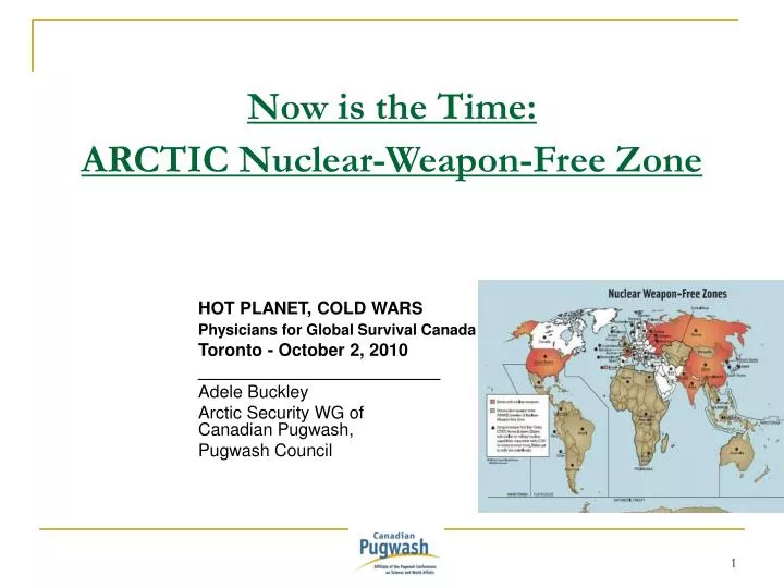 now is the time arctic nuclear weapon free zone