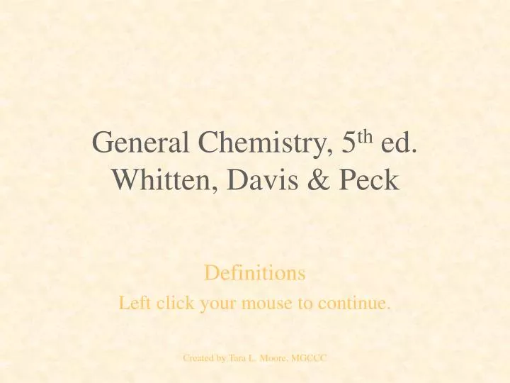 general chemistry 5 th ed whitten davis peck