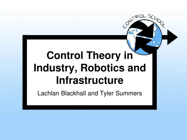control theory in industry robotics and infrastructure