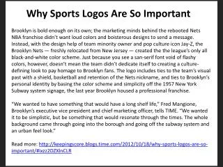 Why Sports Logos Are So Important