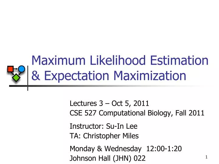 maximum likelihood estimation expectation maximization