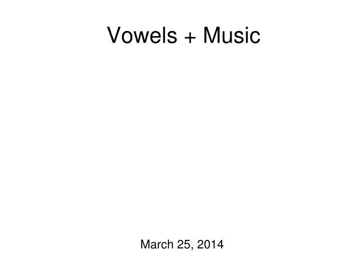 vowels music