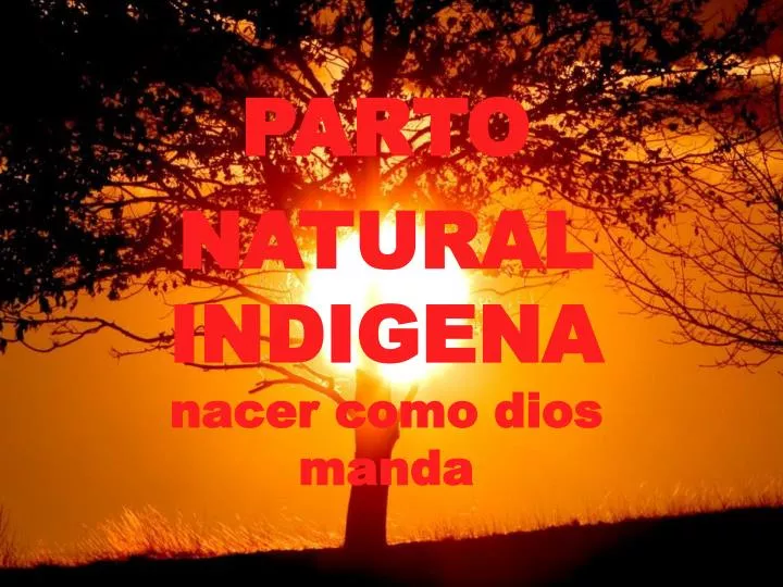 parto natural indigena nacer como dios manda