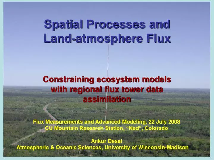 spatial processes and land atmosphere flux