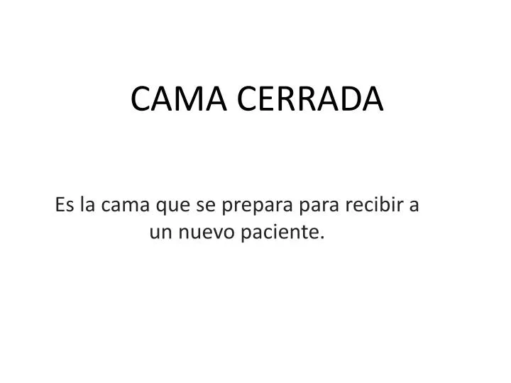 cama cerrada