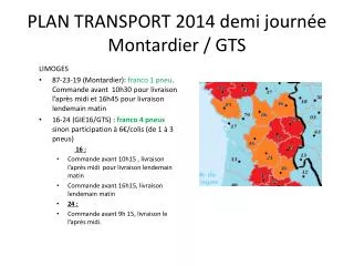 PLAN TRANSPORT 2014 demi journée Montardier / GTS