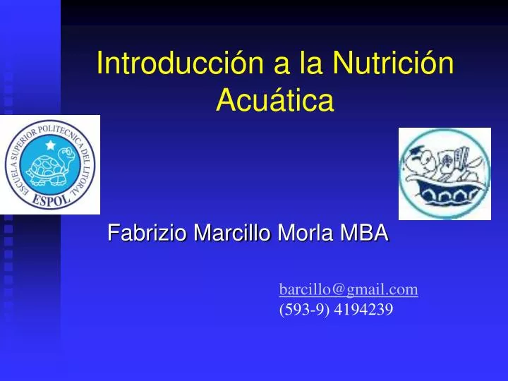 introducci n a la nutrici n acu tica