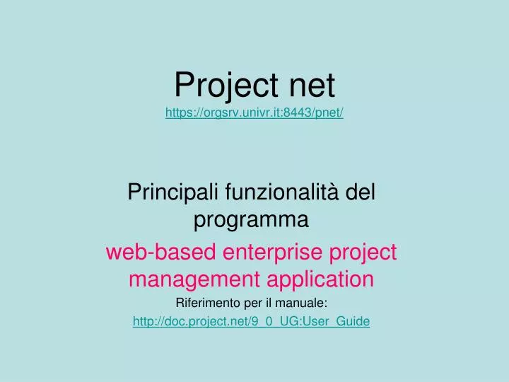 project net https orgsrv univr it 8443 pnet