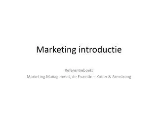 Marketing introductie