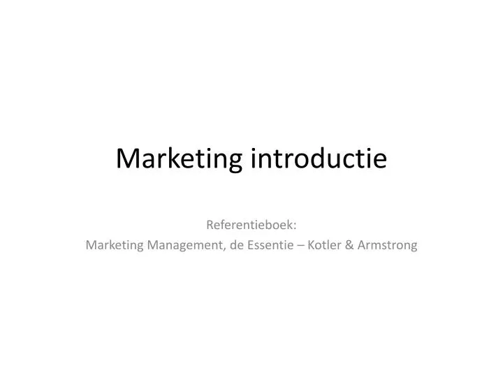 marketing introductie