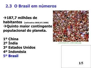 2.3 O Brasil em números