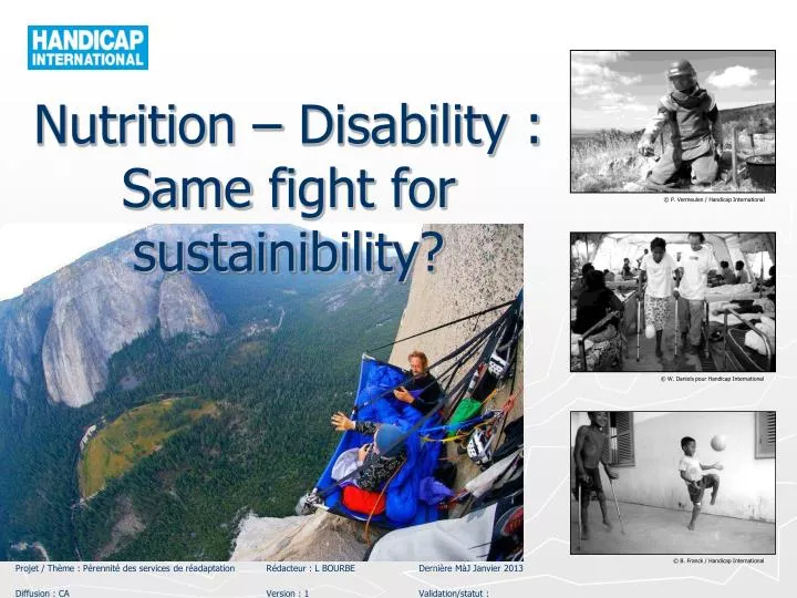 nutrition disability same fight for sustainibility