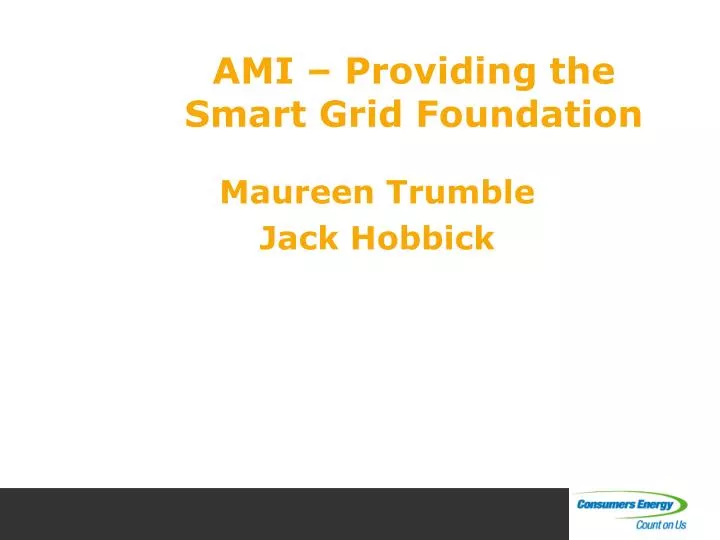 ami providing the smart grid foundation