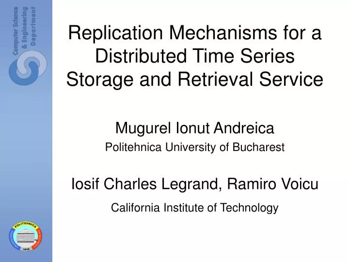 replication mechanisms for a distributed time series storage and retrieval service