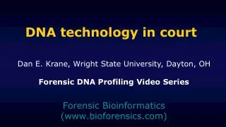 DNA technology in court