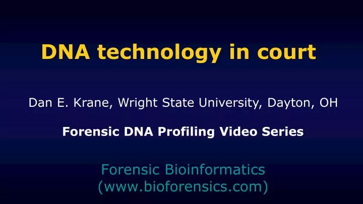 dna technology in court