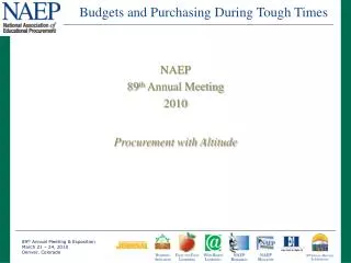 Budgets and Purchasing During Tough Times