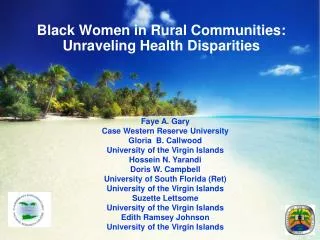 Black Women in Rural Communities: Unraveling Health Disparities