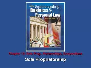 Chapter 12: Sole Prop., Partnerships, Corporations