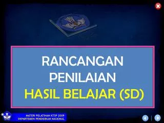rancangan penilaian hasil belajar sd