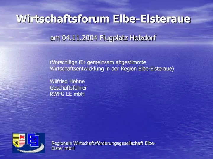 wirtschaftsforum elbe elsteraue am 04 11 2004 flugplatz holzdorf