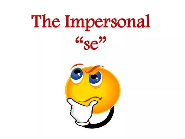 the impersonal se