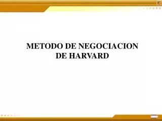 METODO DE NEGOCIACION DE HARVARD
