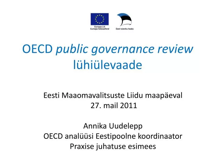 oecd public governance review l hi levaade