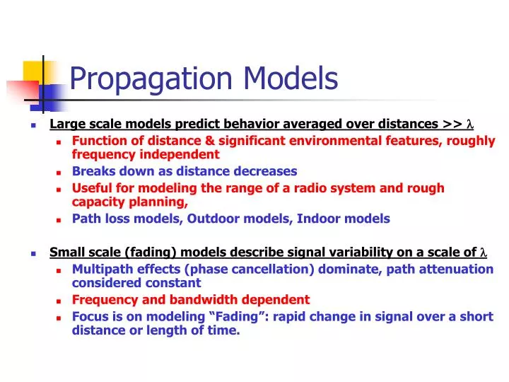 propagation models