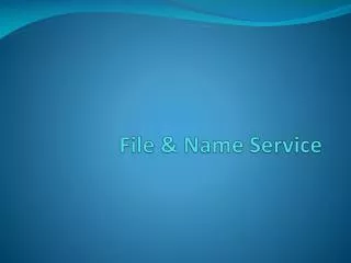 BAB I File &amp; Name Service