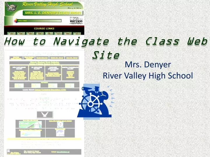 how to navigate the class web site