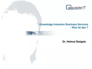 Knowledge Intensive Business Services - Was ist das ?