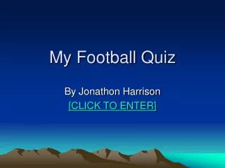 My Football Quiz