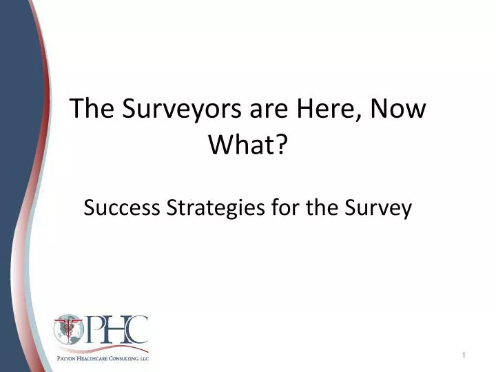 the surveyors are here now what success strategies for the survey