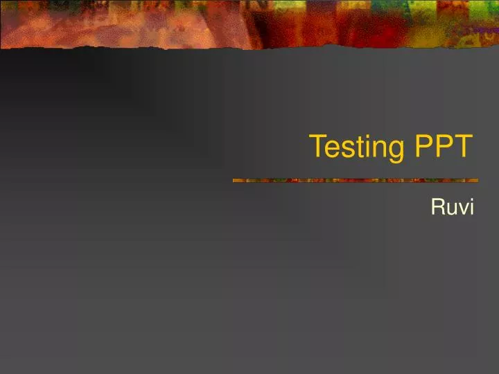testing ppt