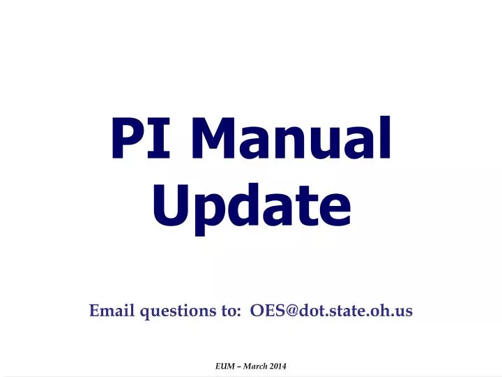 pi manual update