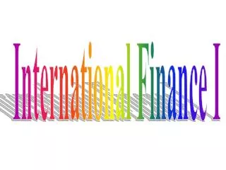 International Finance I