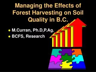 Managing the Effects of Forest Harvesting on Soil Quality in B.C.