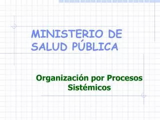MINISTERIO DE SALUD PÚBLICA