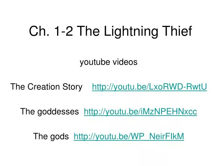 ch 1 2 the lightning thief