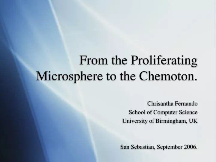from the proliferating microsphere to the chemoton