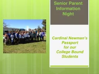 Cardinal Newman’s Passport for our College Bound Students