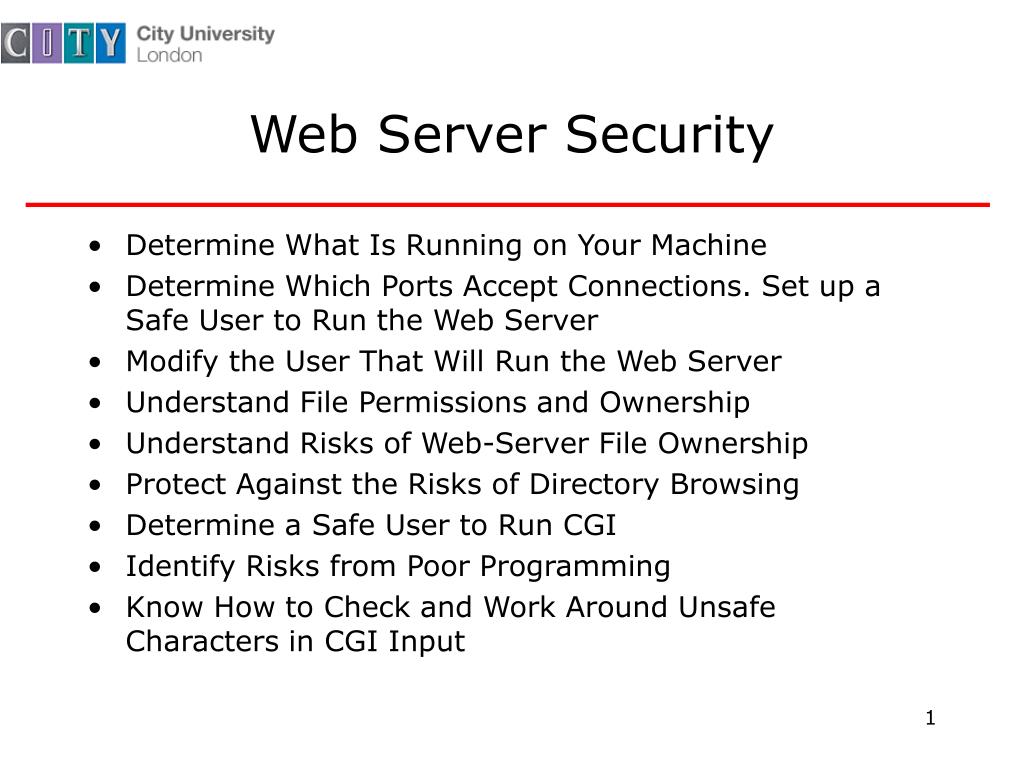 PPT - Web Server Security PowerPoint Presentation, free download - ID ...